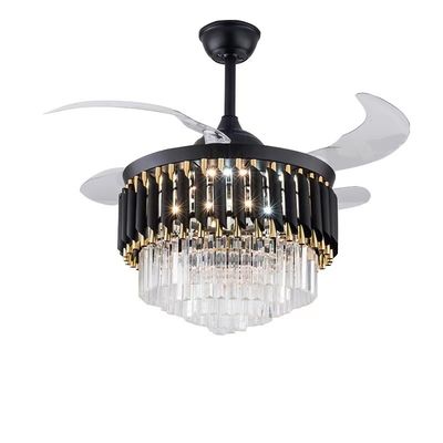 52 Inch LED 20W Modern Retractable DC Motor Ceiling Fan Dengan Cahaya