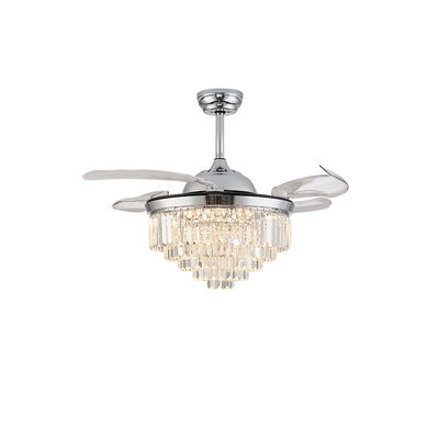 Crystal Folding Blades Ceiling Fan Dengan Lampu Dan Remote Control