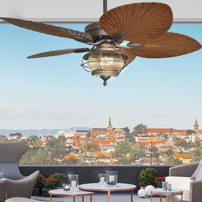 52 Inch Waterproof Ceiling Fan Dengan Lampu 5 ABS Blades Weather Proof Ceiling Fan