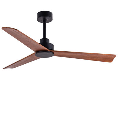 3 Pisau Kayu 52 Inch Fan Brown Kayu Lampu Lampu Langit-langit