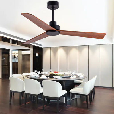 3 Pisau Kayu 52 Inch Fan Brown Kayu Lampu Lampu Langit-langit
