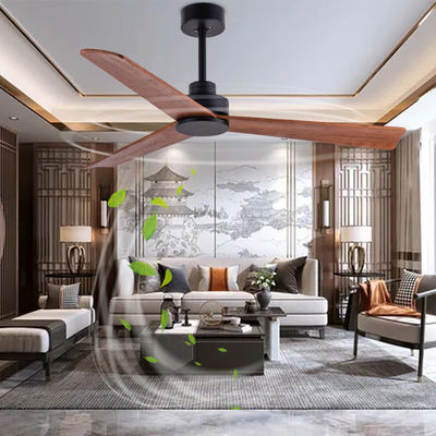 3 Pisau Kayu 52 Inch Fan Brown Kayu Lampu Lampu Langit-langit