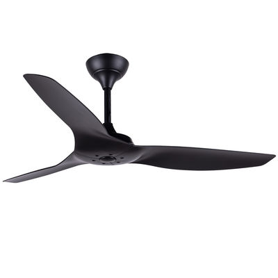ABS Blade Penggemar Langit-langit Amerika Ruang Tamu Hitam 52 Inch Penggemar Langit-langit