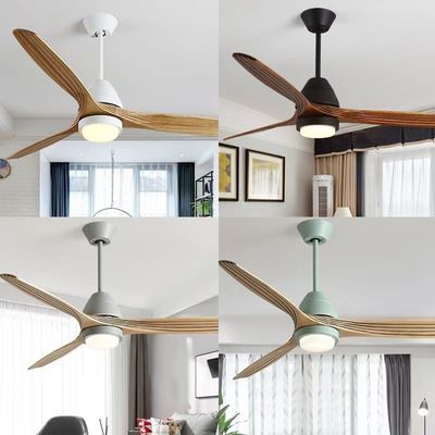 LED 20W Solid Wood Ceiling Fan Propeller Ceiling Fan