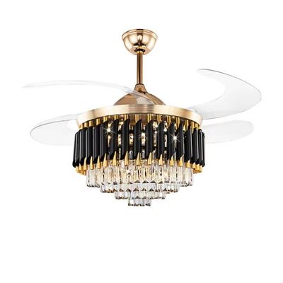 52 Inch LED 20W Modern Retractable DC Motor Ceiling Fan Dengan Cahaya