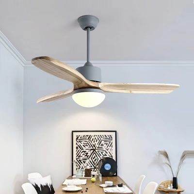 52 Inch LED 3 Blade Fener Langit-langit Kayu DC Motor Cahaya Fener Langit-langit Kayu