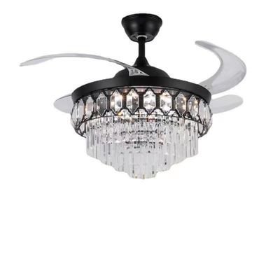 42 Inch Kualitas Tinggi Crystal Smart Ceiling Fan DC Motor untuk ruang tamu