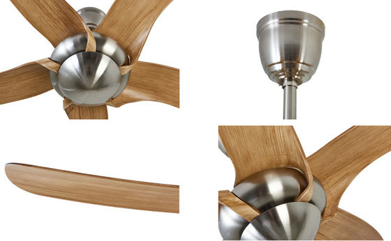Silver ECO European Ceiling Fans 52in Penggemar Langit-langit hemat energi