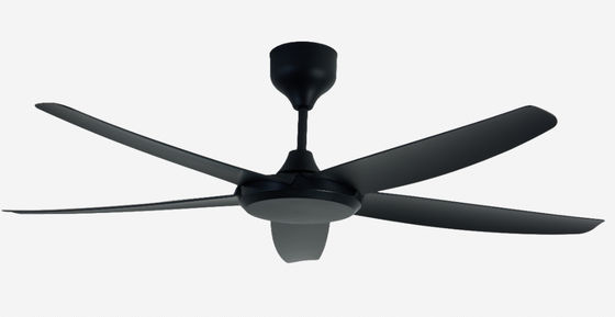 ECO Ventilator 56 Inch Modern Hitam DC Motor Lampu Pendinginan Untuk Kantor