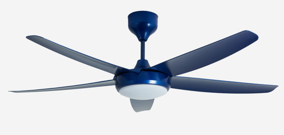 Biru 56 Inch Modern DC Motor Ceiling Fan remote control Dengan Cahaya