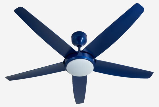 Biru 56 Inch Modern DC Motor Ceiling Fan remote control Dengan Cahaya