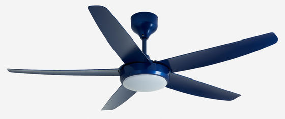 Biru 56 Inch Modern DC Motor Ceiling Fan remote control Dengan Cahaya