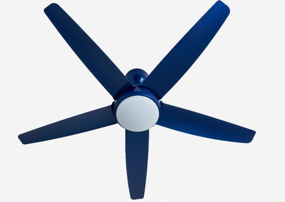 Biru 56 Inch Modern DC Motor Ceiling Fan remote control Dengan Cahaya