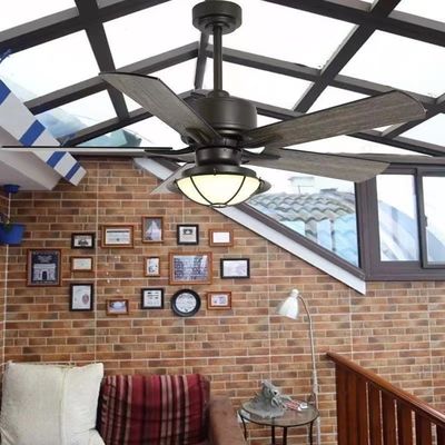 Plywood Blades Waterproof Ceiling Fan Dengan Light Weatherproof Fans