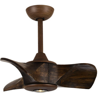 Brown 24In Fener Langit-langit Kayu Padat Modern Low Noise Untuk Kamar Tidur