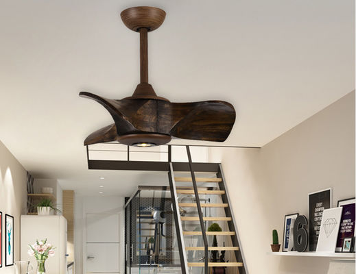 Brown 24In Fener Langit-langit Kayu Padat Modern Low Noise Untuk Kamar Tidur