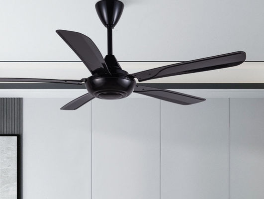 56 Inch ABS Hitam Fan Langit-langit Low Noise Dengan Remote Control