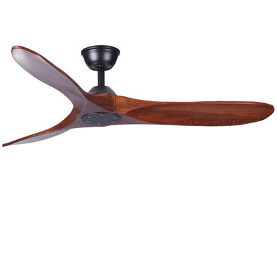 Brown ECO Solid Wood Ceiling Fan 52in 3 Blade Fener Kayu