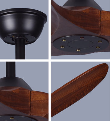 Brown ECO Solid Wood Ceiling Fan 52in 3 Blade Fener Kayu