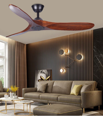 Brown ECO Solid Wood Ceiling Fan 52in 3 Blade Fener Kayu