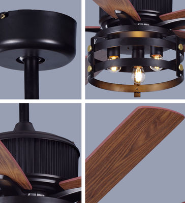52 Inch Remote Control Fan 5 Blade Direct Current Ceiling Fans