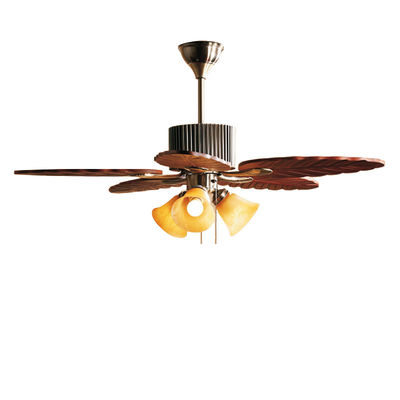 5 Blades 52In Solid Wood Ceiling Fan Dengan Blades Kayu Asli