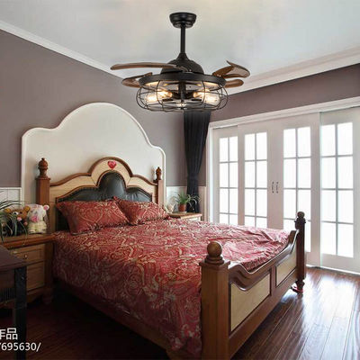 Kamar tidur nyaman E27 52 Inch High Quality Smart Ceiling Fan DC Motor Dengan Cahaya