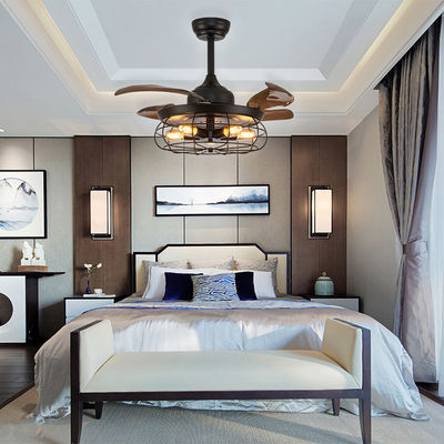 Kamar tidur nyaman E27 52 Inch High Quality Smart Ceiling Fan DC Motor Dengan Cahaya