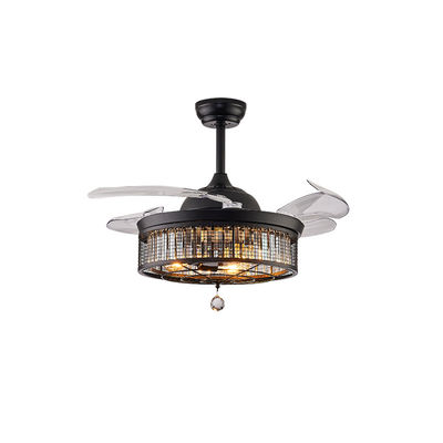 52 Inch Kamar Tidur Nyaman Kualitas Tinggi Low Noise Ceiling Fan DC Motor Dengan Cahaya