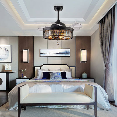 52 Inch Kamar Tidur Nyaman Kualitas Tinggi Low Noise Ceiling Fan DC Motor Dengan Cahaya