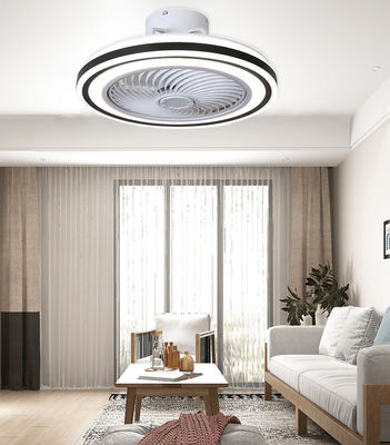 Low Profile Flush Mount Bladeless Ceiling Fan dengan Light Remote Control