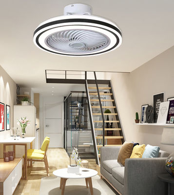 Low Profile Flush Mount Bladeless Ceiling Fan dengan Light Remote Control