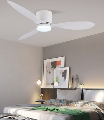 DC ABS Hanging Ceiling Fan Dengan Cahaya 52 Inci Tiga Blade Fans