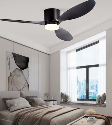 Kipas Angin Langit-langit Kamar Tidur Dengan Kipas Angin Langit-langit Hitam Hitam Hitam
