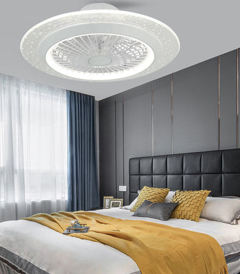 Putih 42 Inch No Blade Ceiling Fan Dengan Cahaya Dekoratif Low Noise