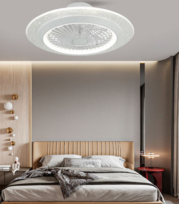 Putih 42 Inch No Blade Ceiling Fan Dengan Cahaya Dekoratif Low Noise