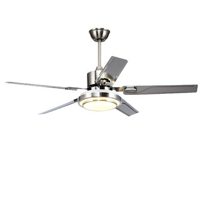 Perak 52in DC Motor Fans Langit-langit Dengan Lampu / 5 ABS Blades