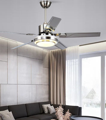 Perak 52in DC Motor Fans Langit-langit Dengan Lampu / 5 ABS Blades