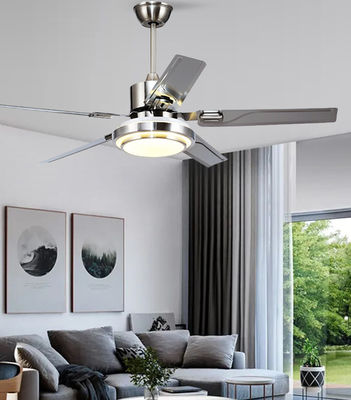 Perak 52in DC Motor Fans Langit-langit Dengan Lampu / 5 ABS Blades