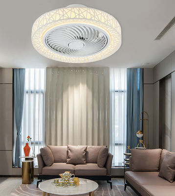 ABS Low Profile Bladeless Ceiling Fan Chandelier 42 in Silent DC Motor