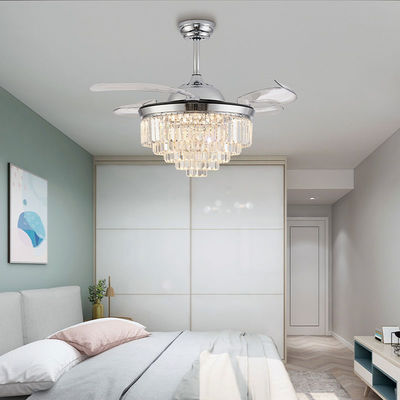 Crystal Folding Blades Ceiling Fan Dengan Lampu Dan Remote Control